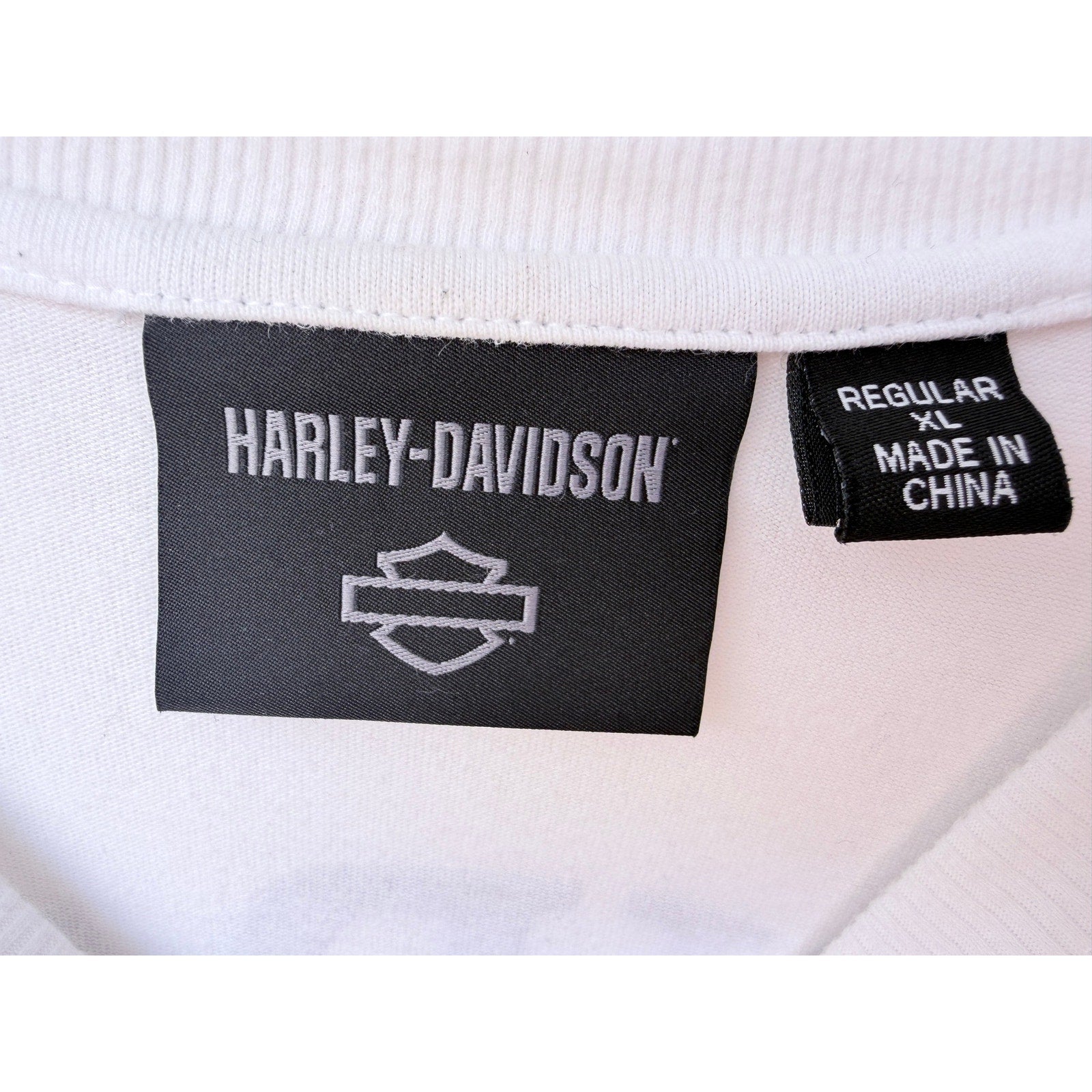 Harley Davidson Long Sleeve Shirt Mens XL White Skull Graphic Biker Tee