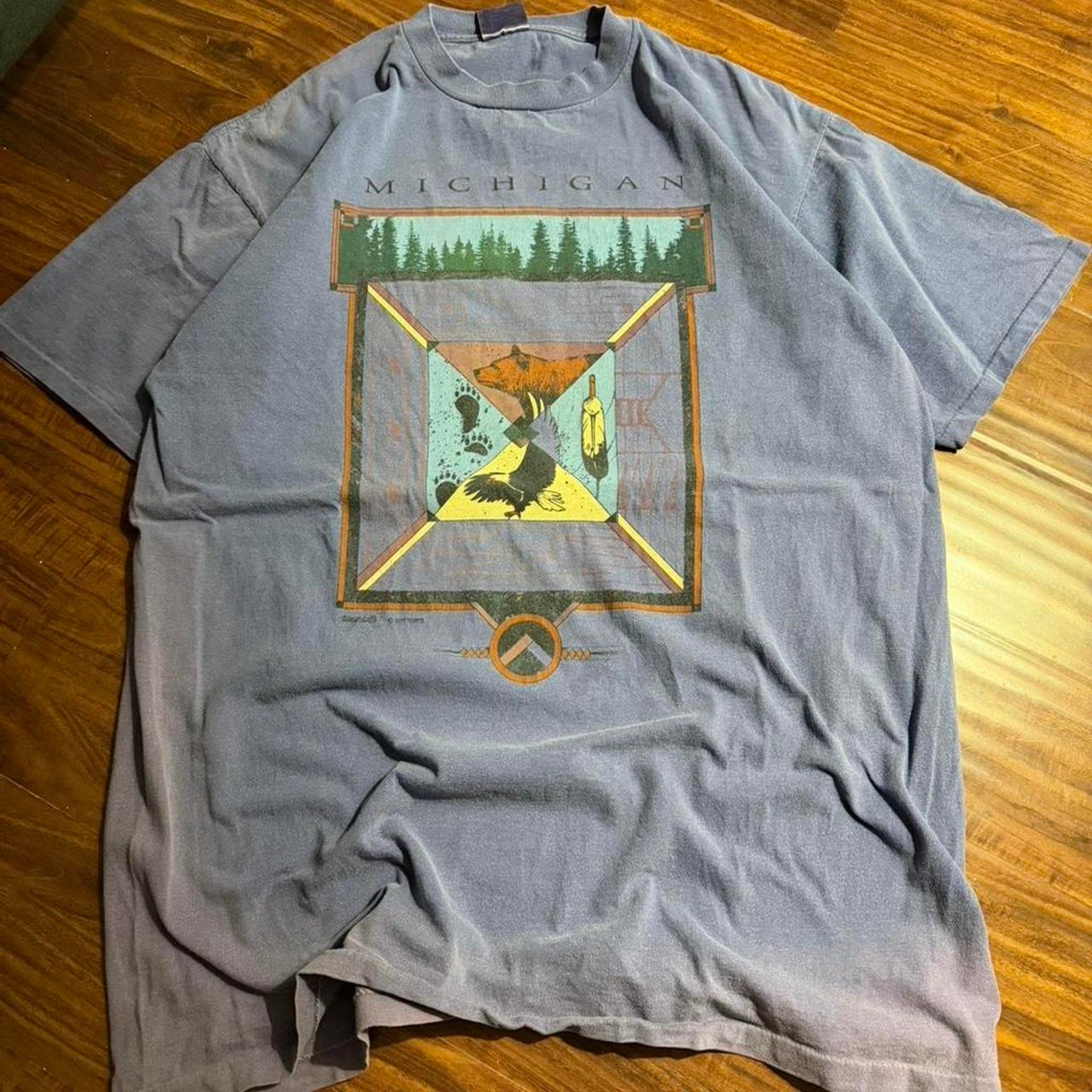Vintage 90s sun faded michigan
