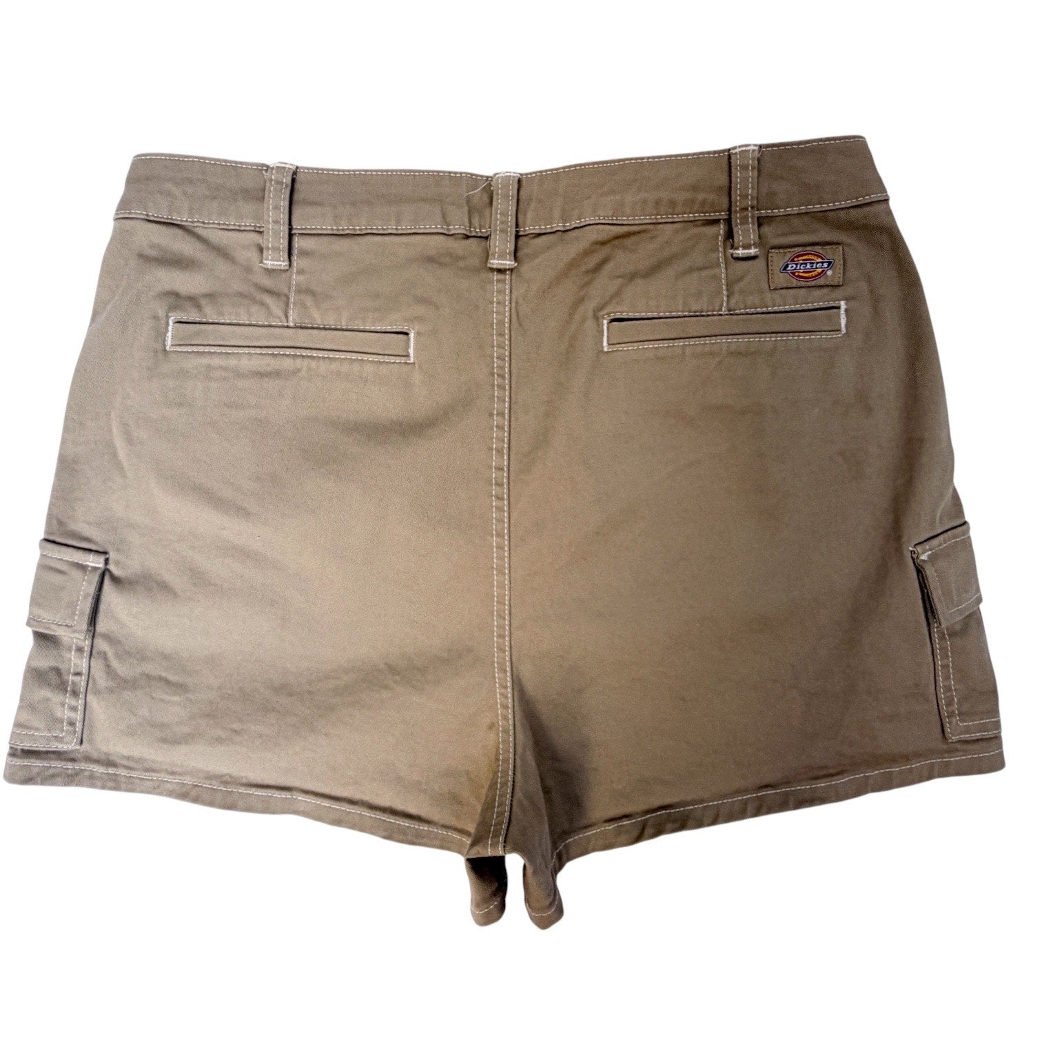 Dickies Womens Cargo Shorts Khaki Utility Workwear Multi Pocket Casual Shorts