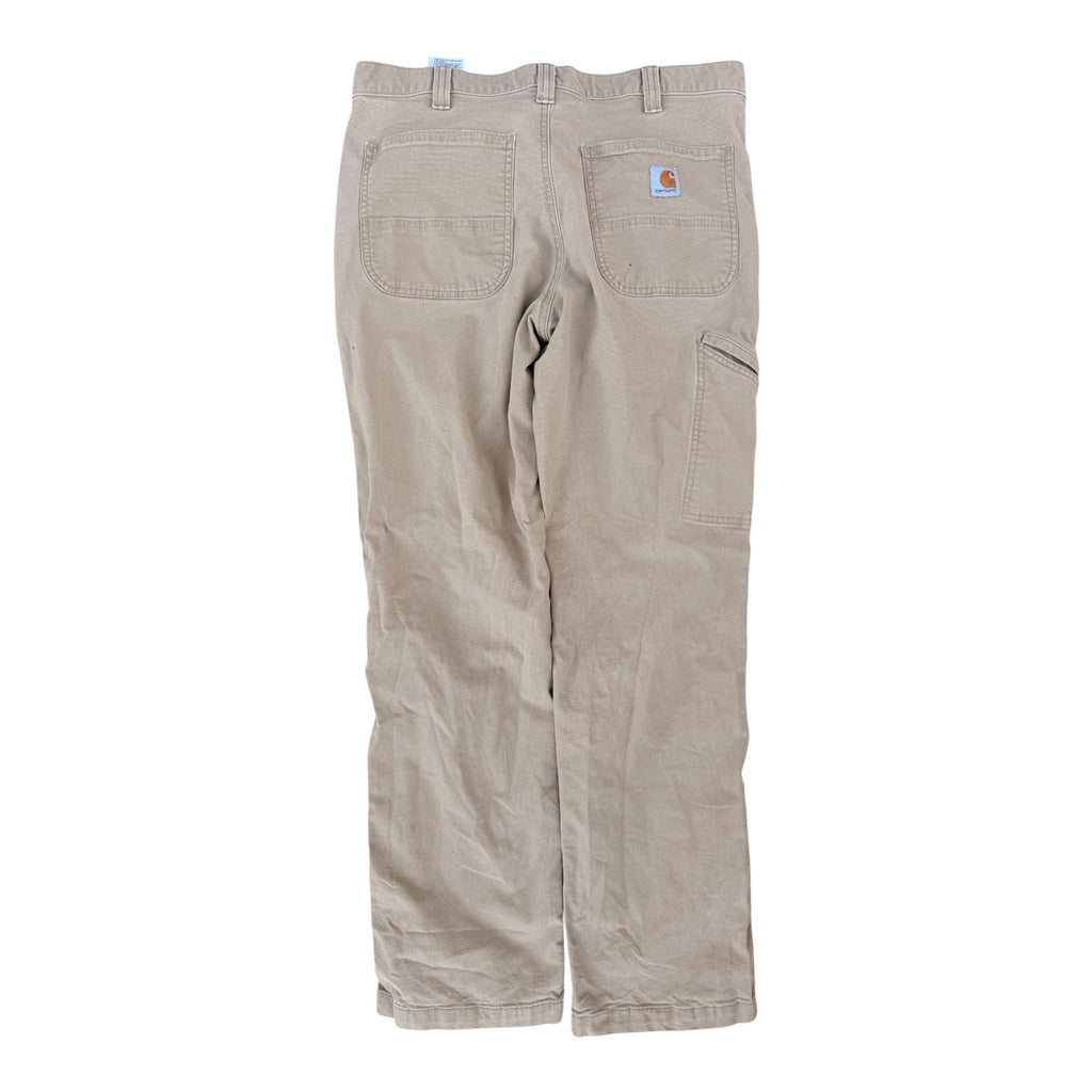 Carhartt Relaxed Fit Work Pants 33x32 Khaki Canvas Workwear