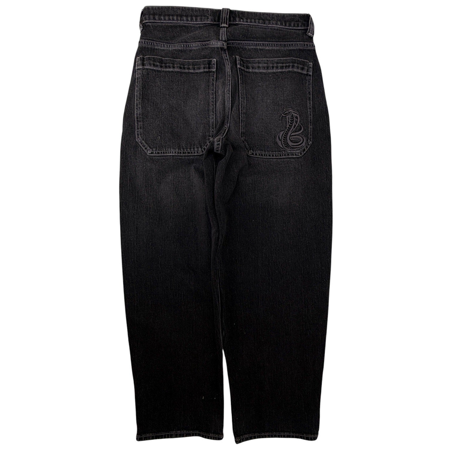 Hollister Baggy Skater Jeans Womens 29x30 Black Wash Cobra Pocket Denim