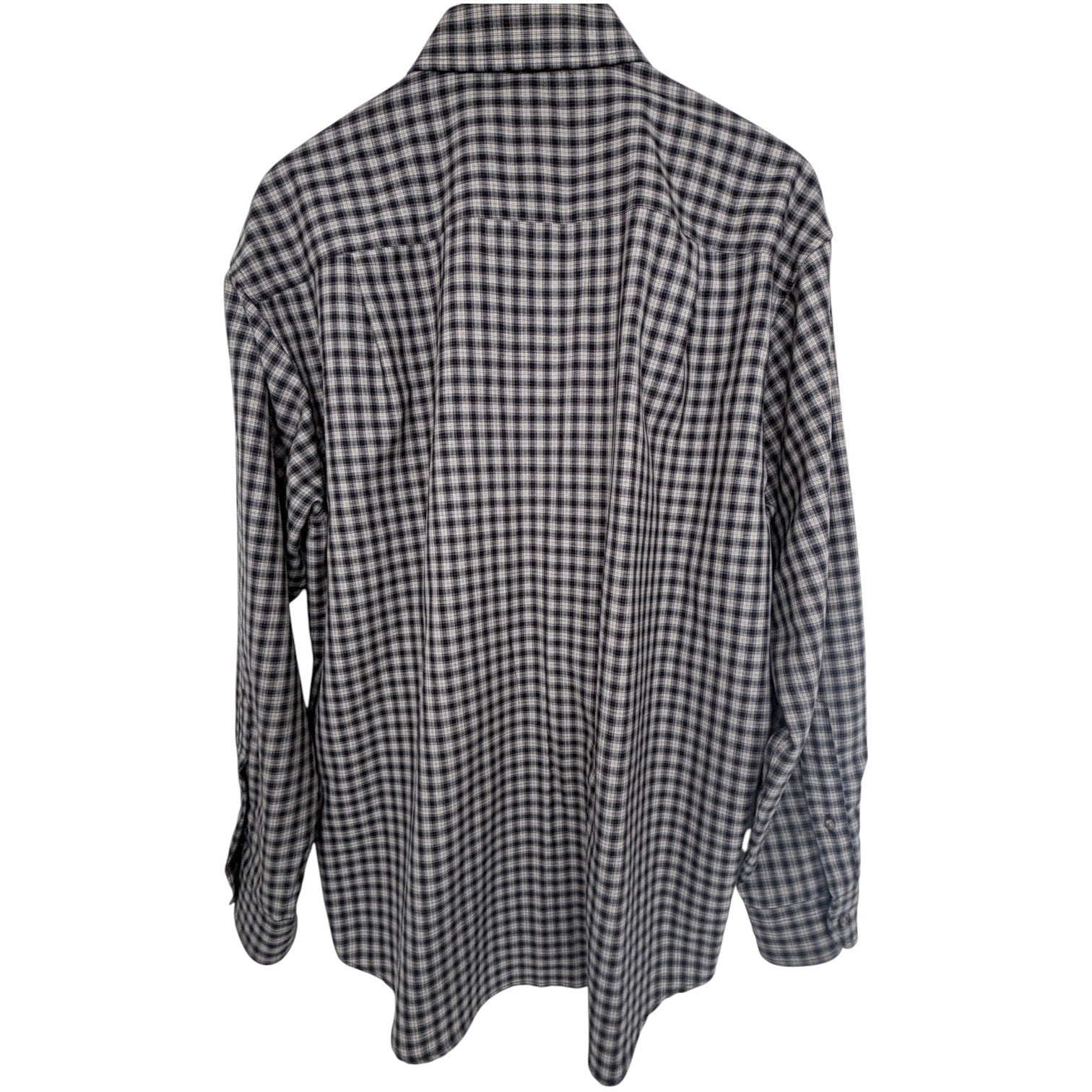 Pendleton Sir Pendleton Wool Button Down Shirt Mens Large Gray Plaid Long Sleeve