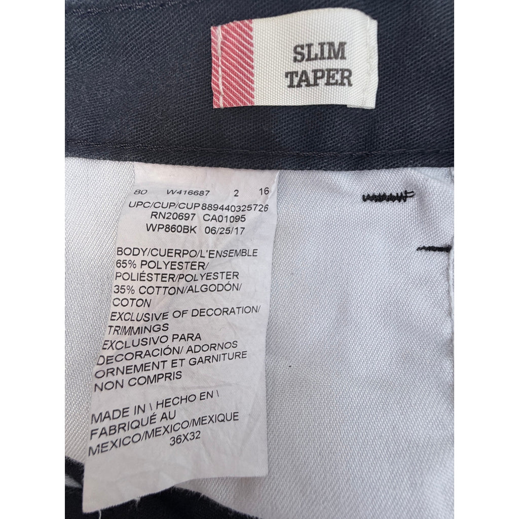 Dickies Mens Pants 36x32 Black Slim Taper Workwear Chino Durable Work Pants