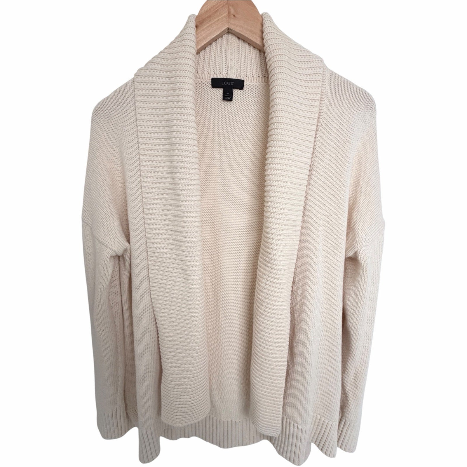 J.Crew Cream Shawl Collar Cardigan