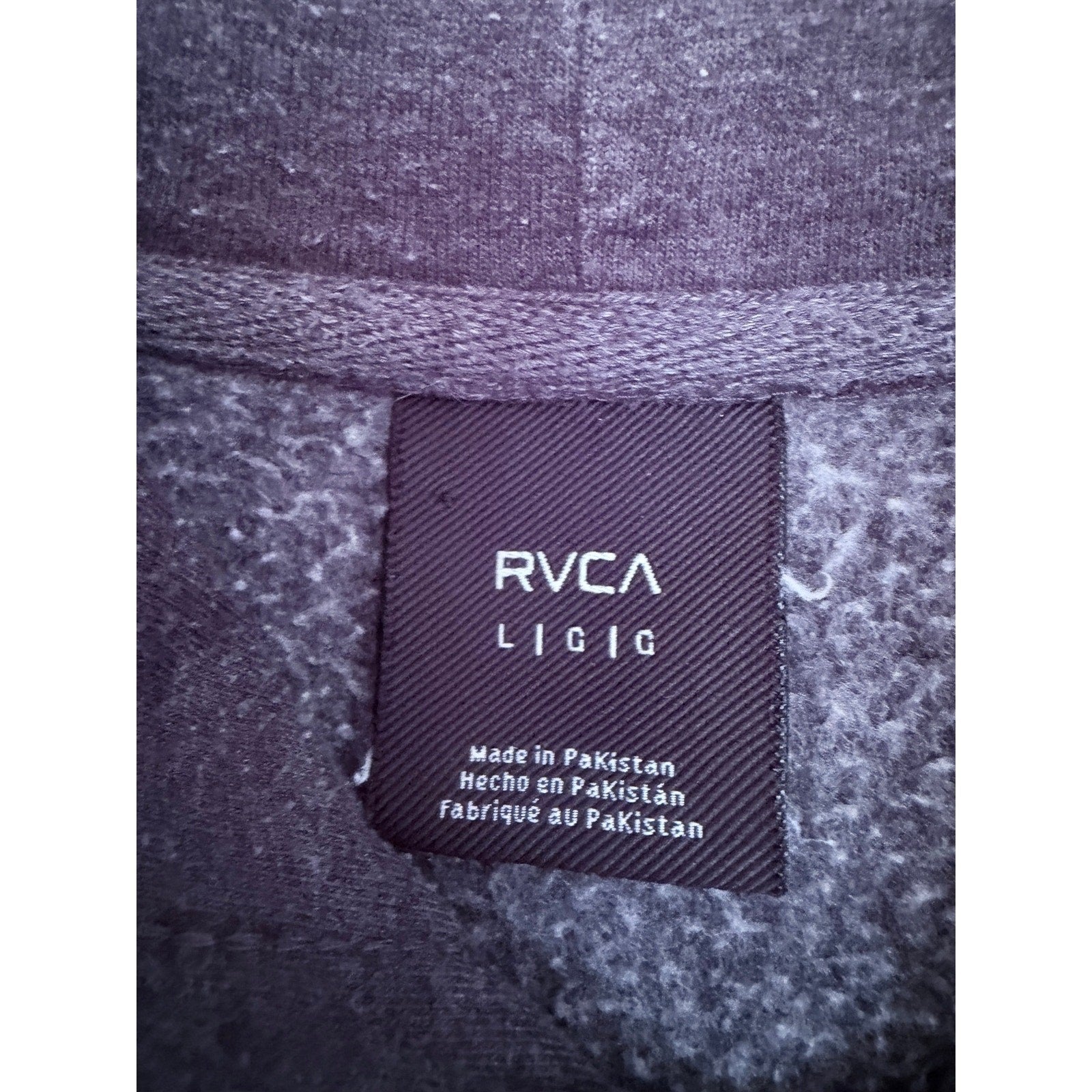 RVCA Hoodie Mens Large Gray Pullover Logo Sweatshirt Skate Surf