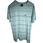 O'Neill Striped Pocket T Shirt Mens Large Aqua Blue