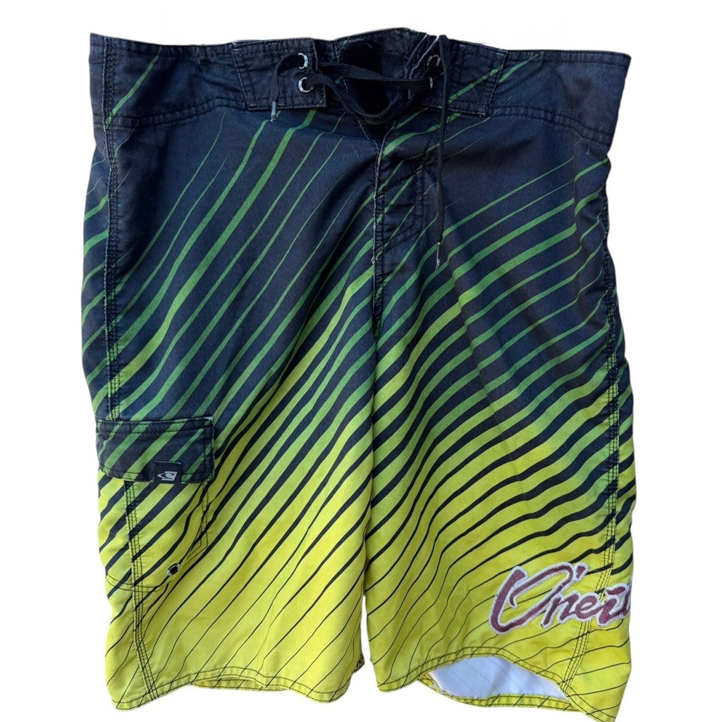 O'Neill Board Shorts Mens 34 Black White Surf Swim Shorts