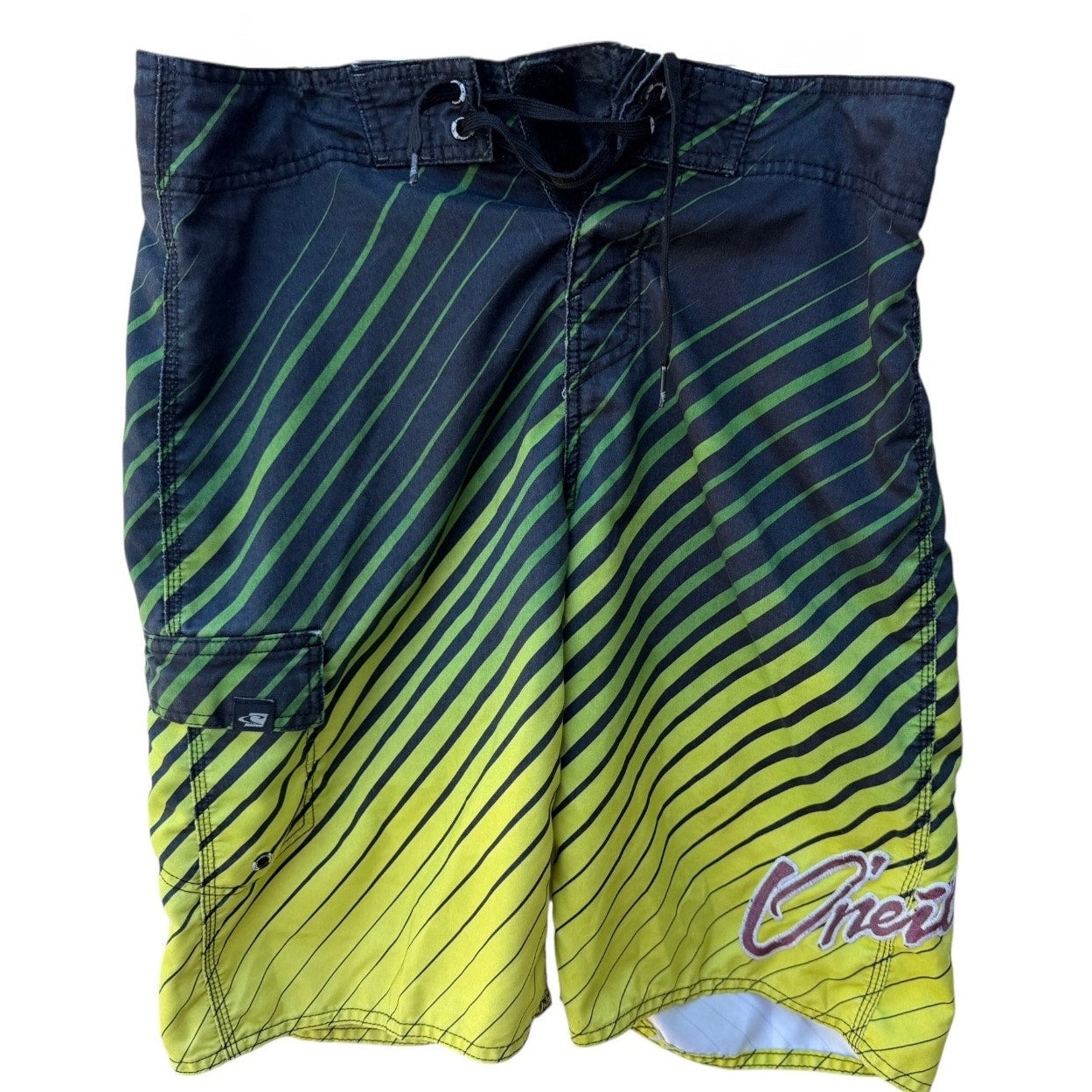 O'Neill Board Shorts Mens 34 Black White Surf Swim Shorts