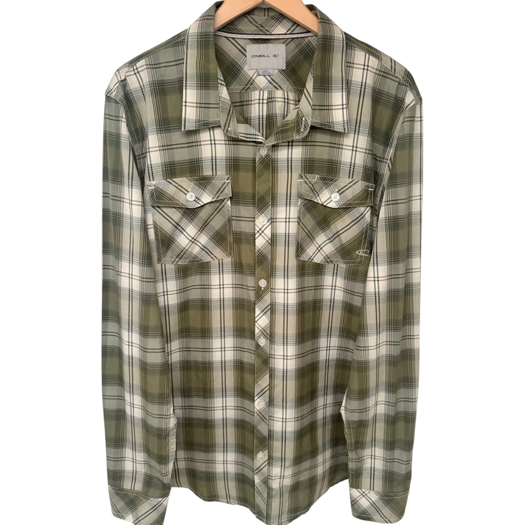 O'Neill Men's Green First In-Last Out Button-Up — front view