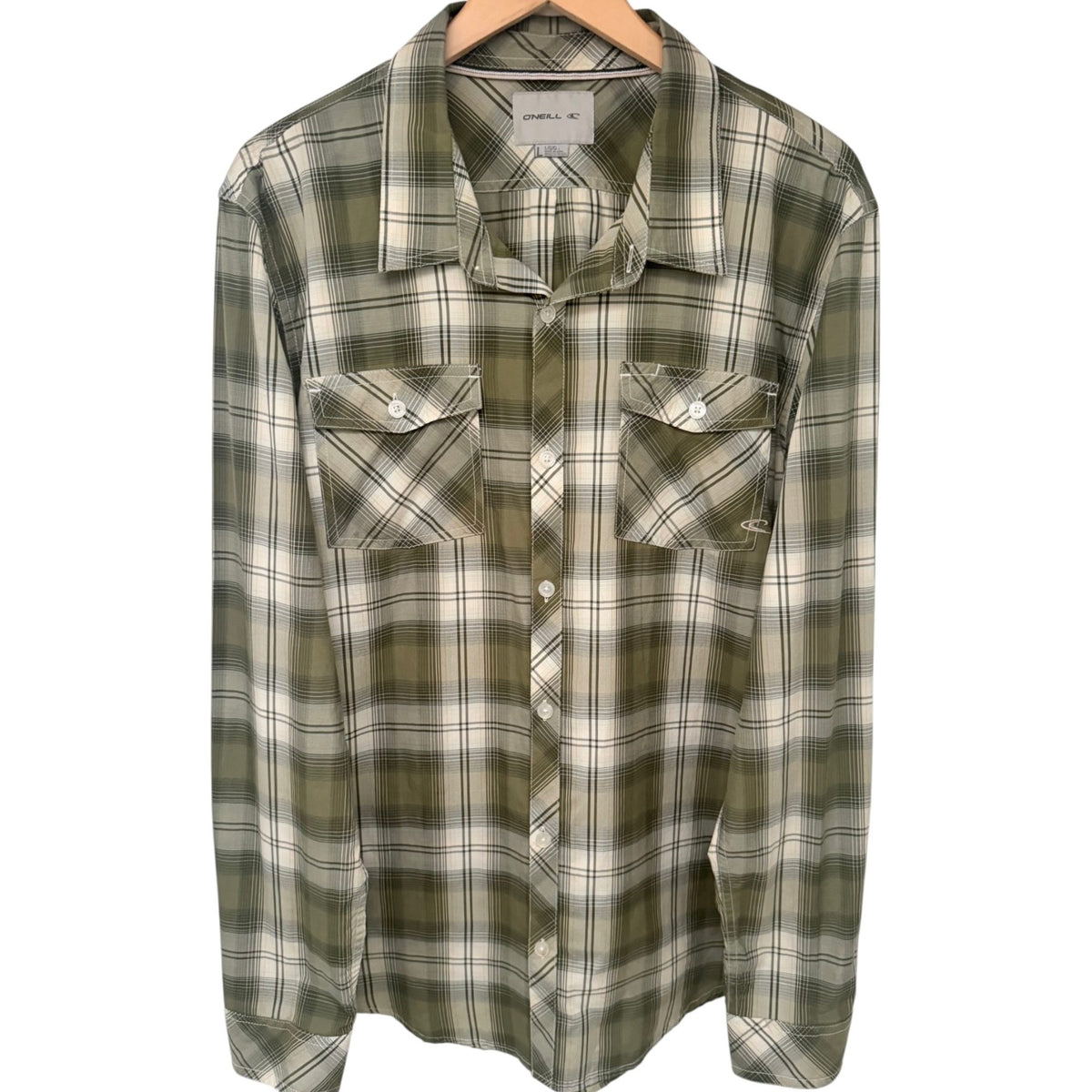O'Neill Men's Green First In-Last Out Button-Up — front view