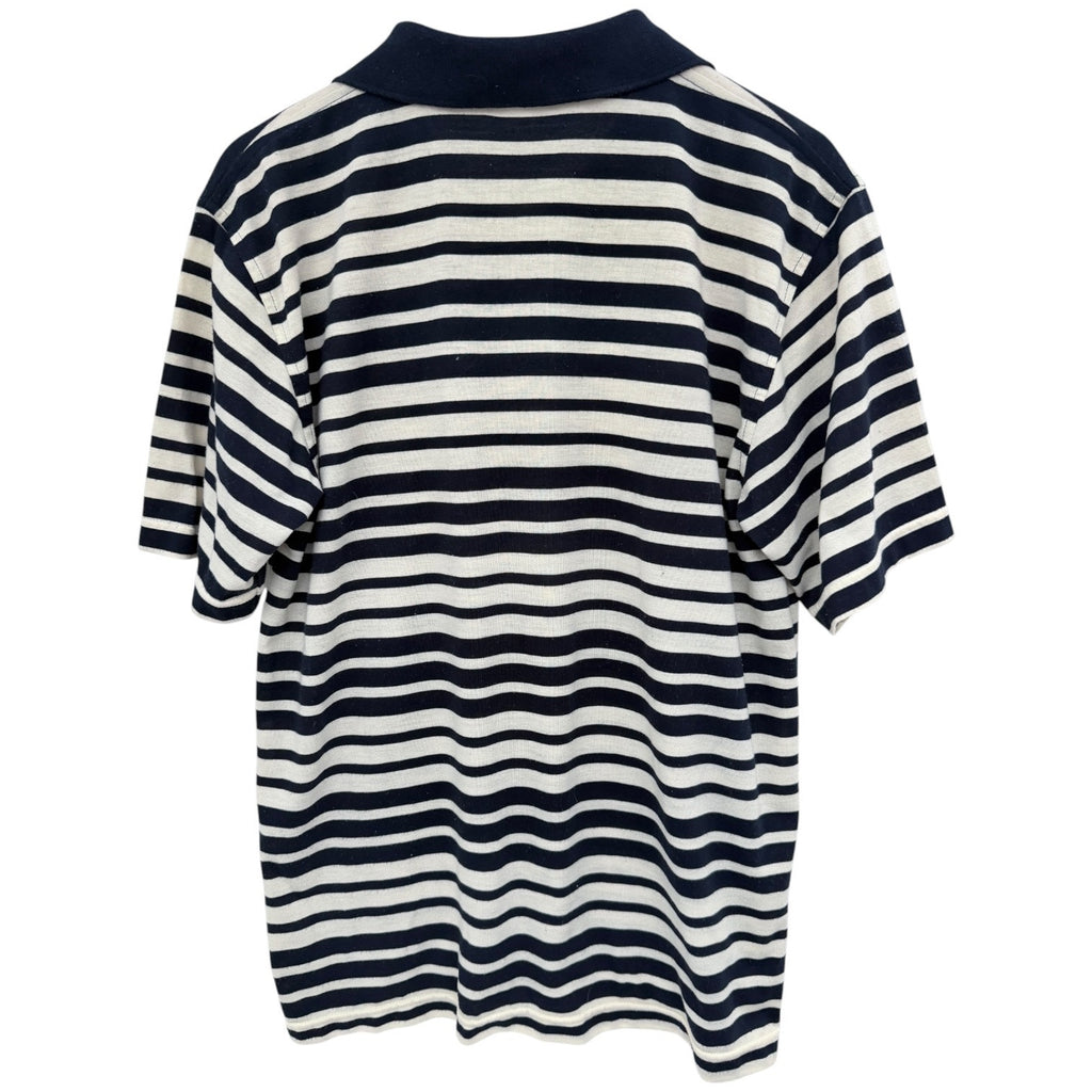 Hugo Boss Lifestyle Striped Polo Shirt Mens Large Navy White Short Sleeve