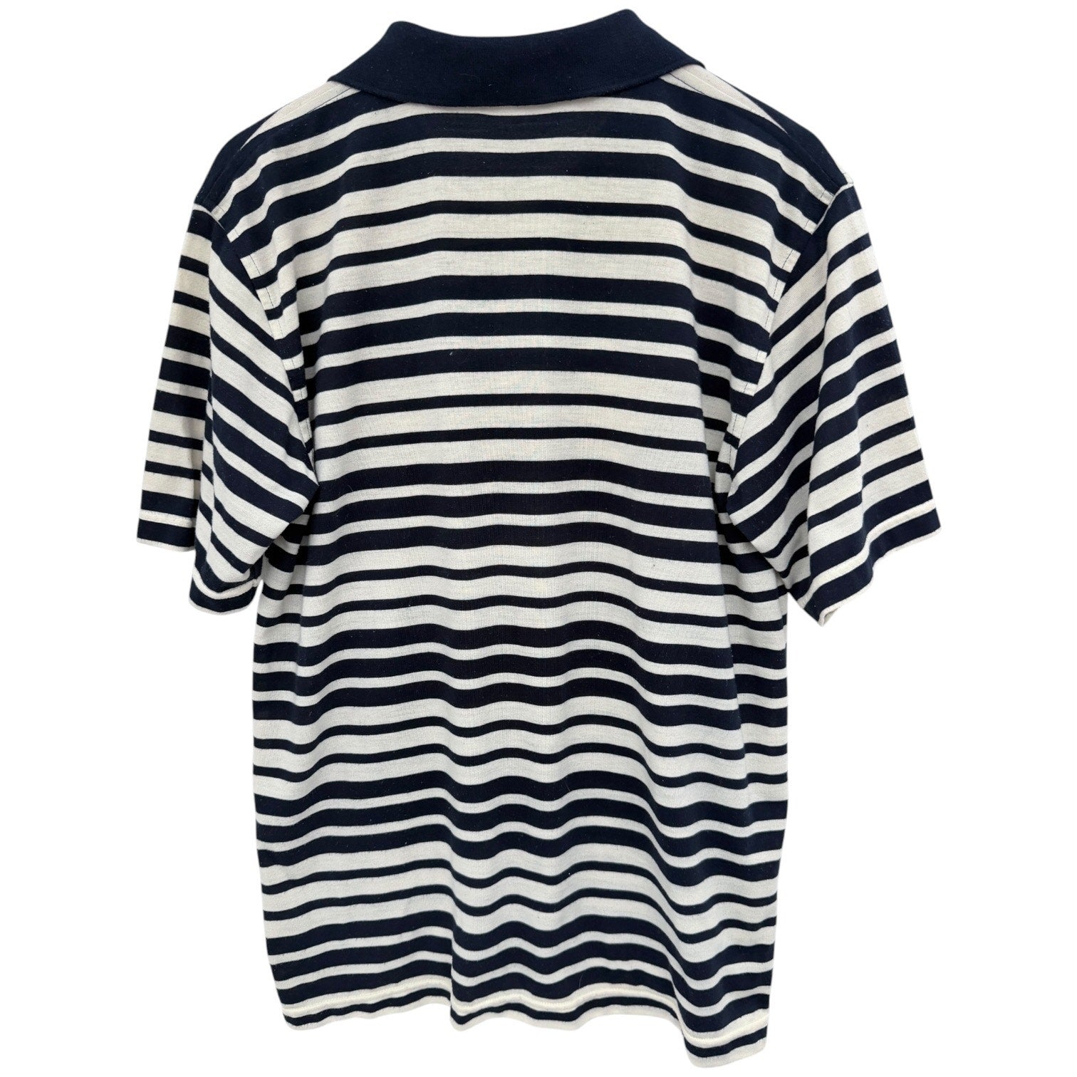 Hugo Boss Lifestyle Striped Polo Shirt Mens Large Navy White Short Sleeve