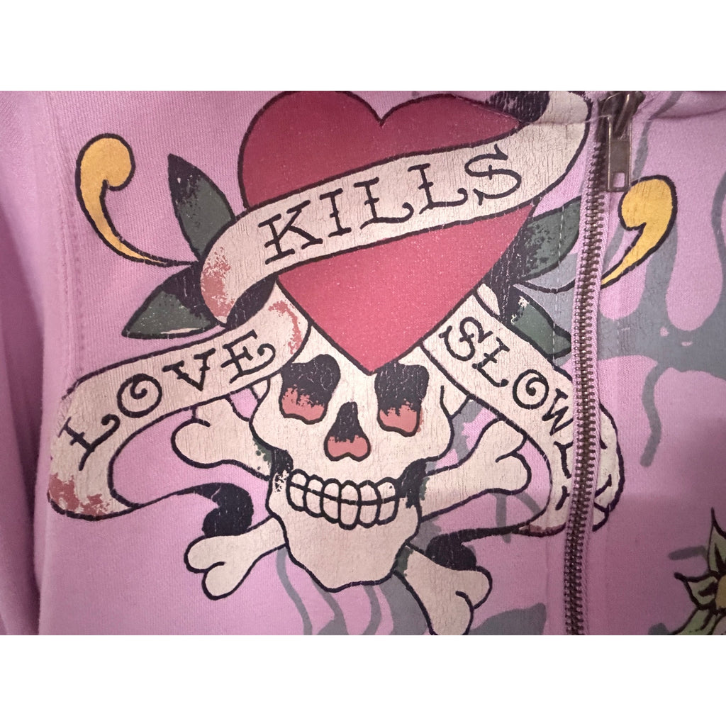 Ed Hardy Love Kills Slowly Hoodie Womens M