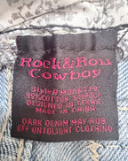 Rock & Roll Cowboy Men's Blue Jeans — brand label