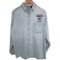 Denver Broncos Super Bowl XXXII Button Down Shirt Mens Medium NFL Denim