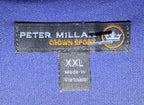 Peter Millar Men's Blue Denver Broncos Quarter-Zip Half-Zip Mock Neck Sweatshirt — brand label