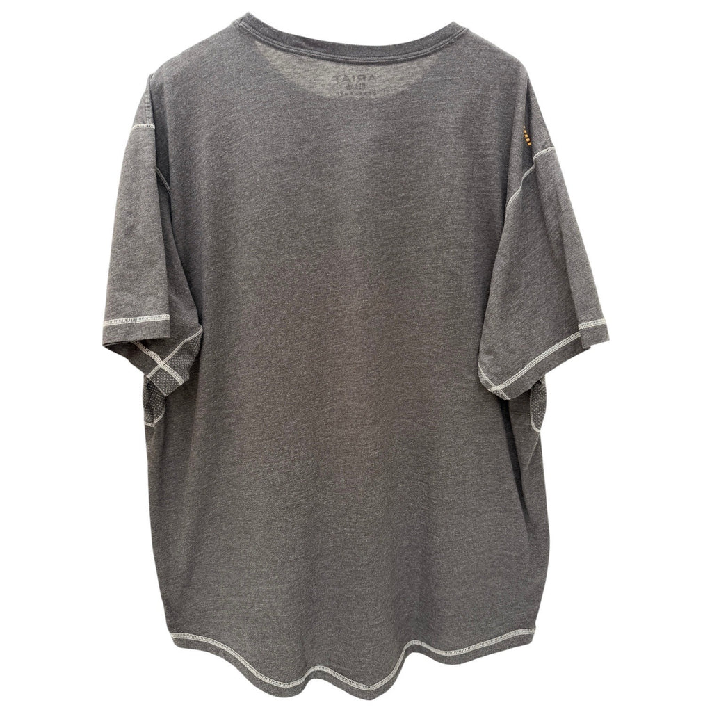 Ariat Rebar Work Shirt Mens 2XL Gray Performance Pocket Tee Workwear Durable