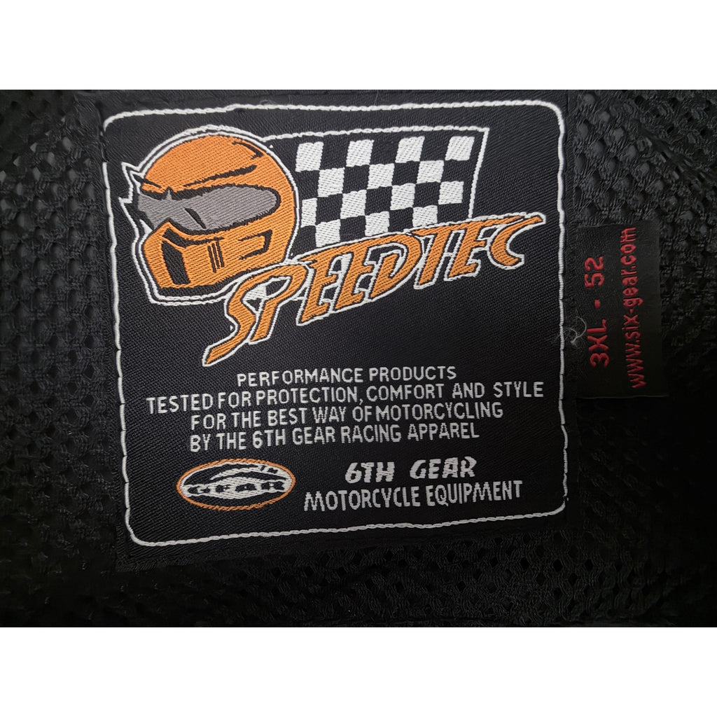 ProStreet Mens 3XL Motorcycle Jacket Black White Mesh CE Armor Riding Coat 52