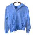 Nike 90s White Full Zip Hooded Sweatshirt Medium