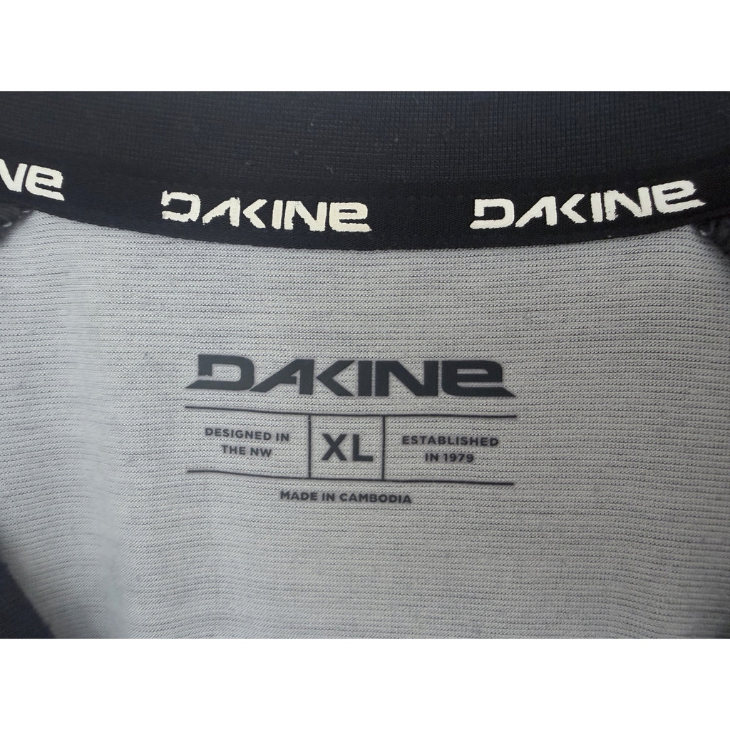 Dakine Raglan Shirt Mens XL Gray Black 3/4 Sleeve Surf Skate MTB Jersey