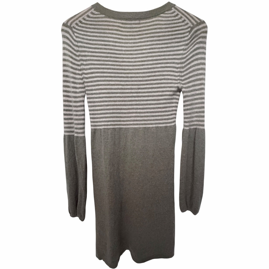 BCBGMAXAZRIA Green Striped Sweater Dress S