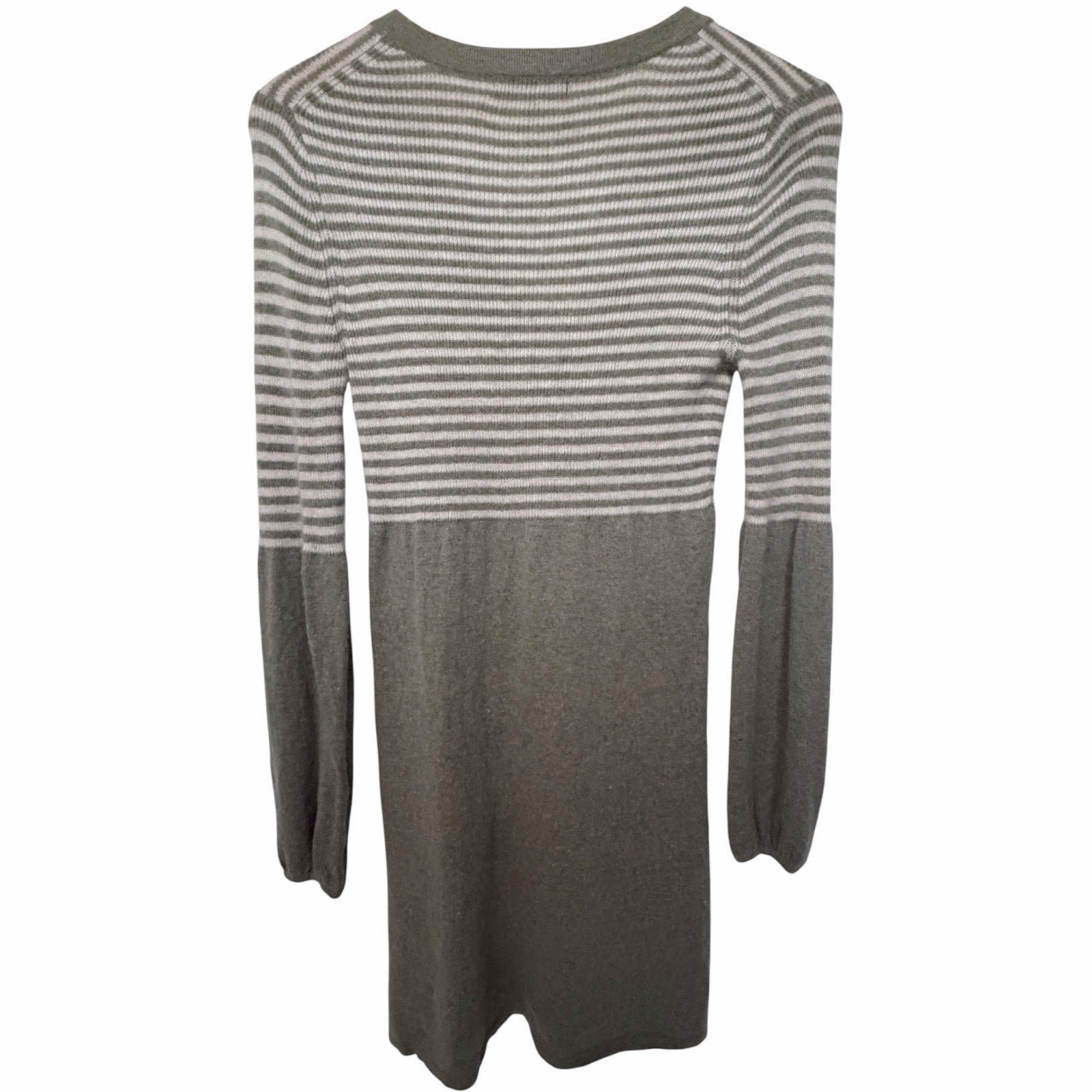 BCBGMAXAZRIA Green Striped Sweater Dress S