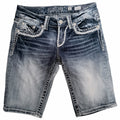 Miss Me Easy Bermuda Denim Shorts Women's Size 26 Medium Wash Buckle