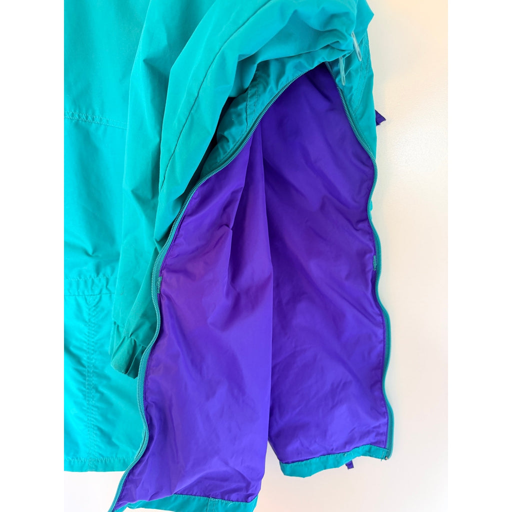 Columbia Sportswear Jacket Mens Medium Green Purple Colorblock Zip Outdoor