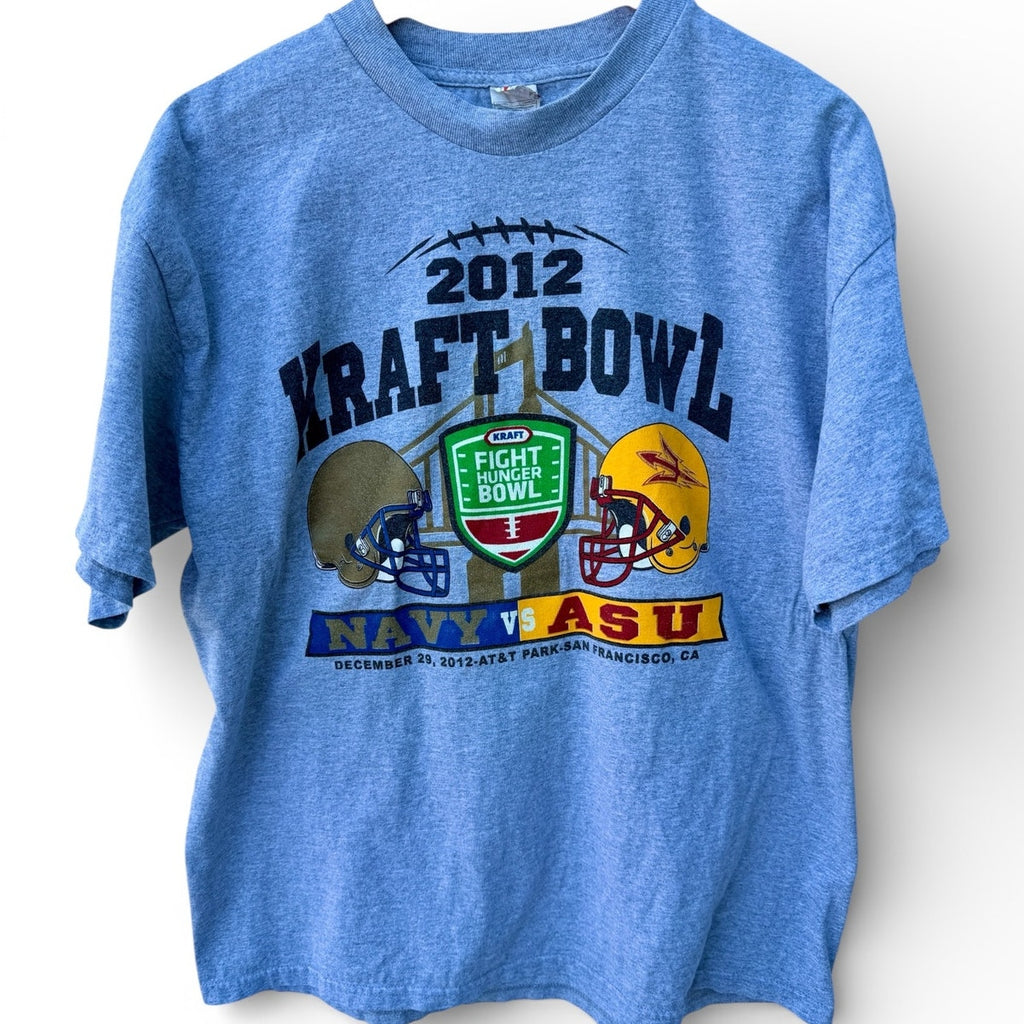 Alstyle Apparel & Activewear Gray T 2012 Kraft Fight Hunger Bowl Navy vs ASU XL