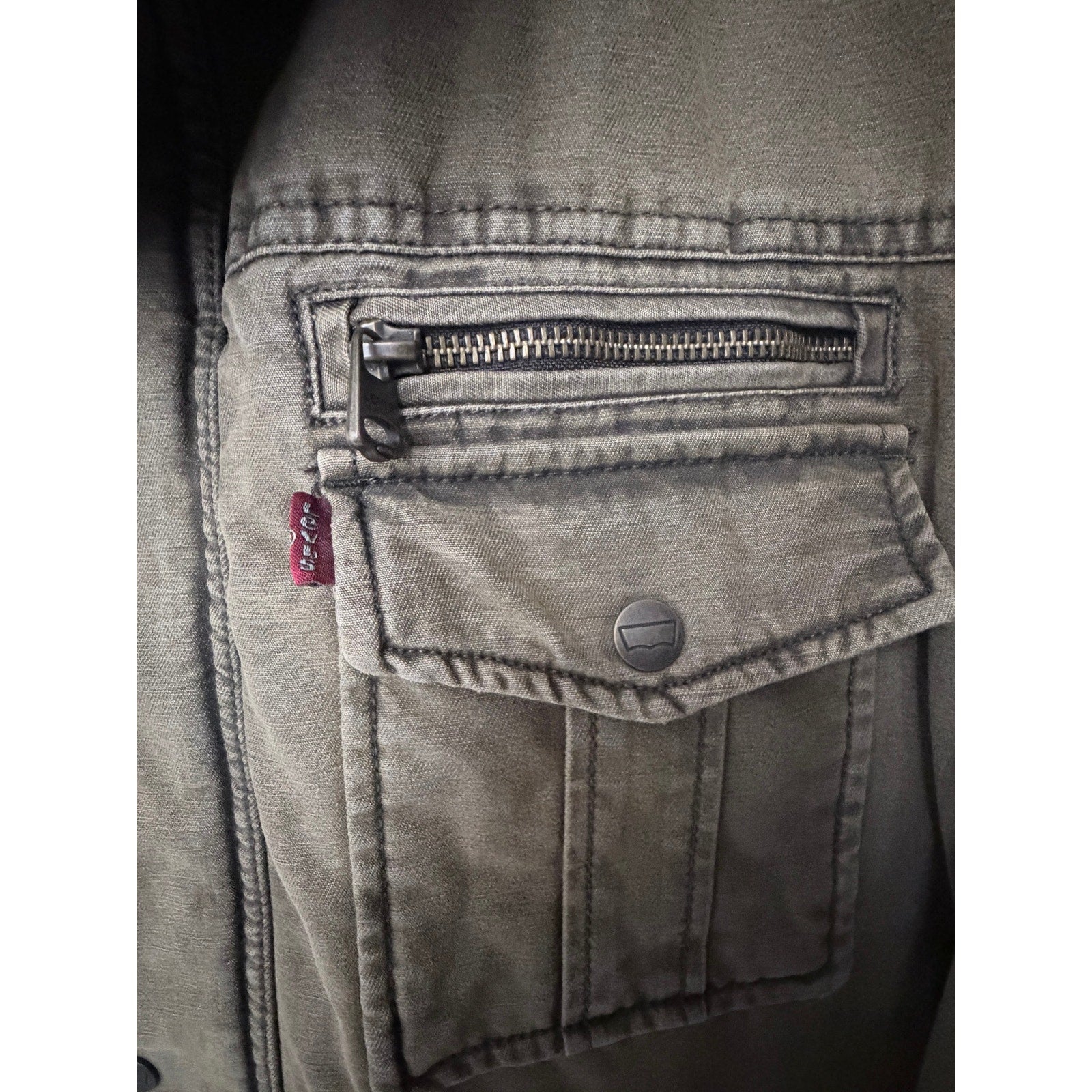 Levi's Olive Utility Jacket Mens XL