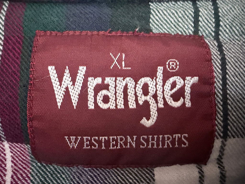 Wrangler Men's Green WESTERN SHIRTS Button-Up — brand label