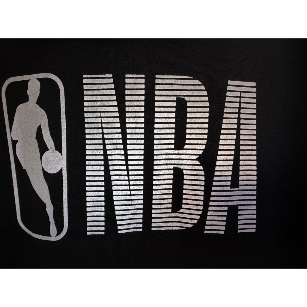 NBA Hoodie Mens Large Black Logo Pullover Basketball Sweatshirt Athletic