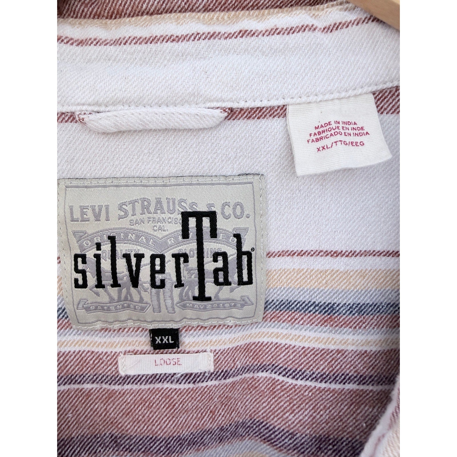 Levi's SilverTab Button Up Shirt Mens XXL Striped Long Sleeve Skate Streetwear