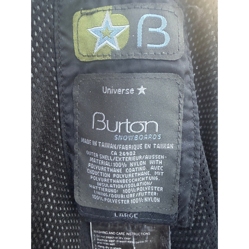 Burton Universe Vintage Adult Large Gray Blue Snowboard Bib Pants