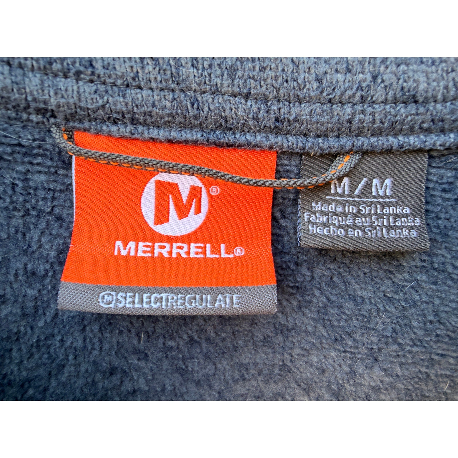Merrell Select Regulate Fleece Pullover Mens Med Gray Snap Neck Outdoor Jacket additional view 2