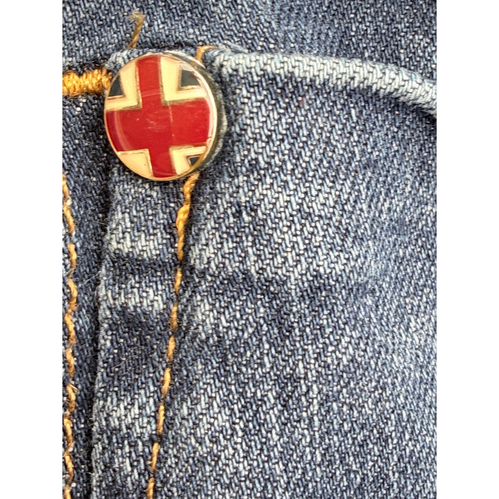 Hudson Jeans Mens 32 Blue Bootcut Stretch Denim Pants Flap Pocket