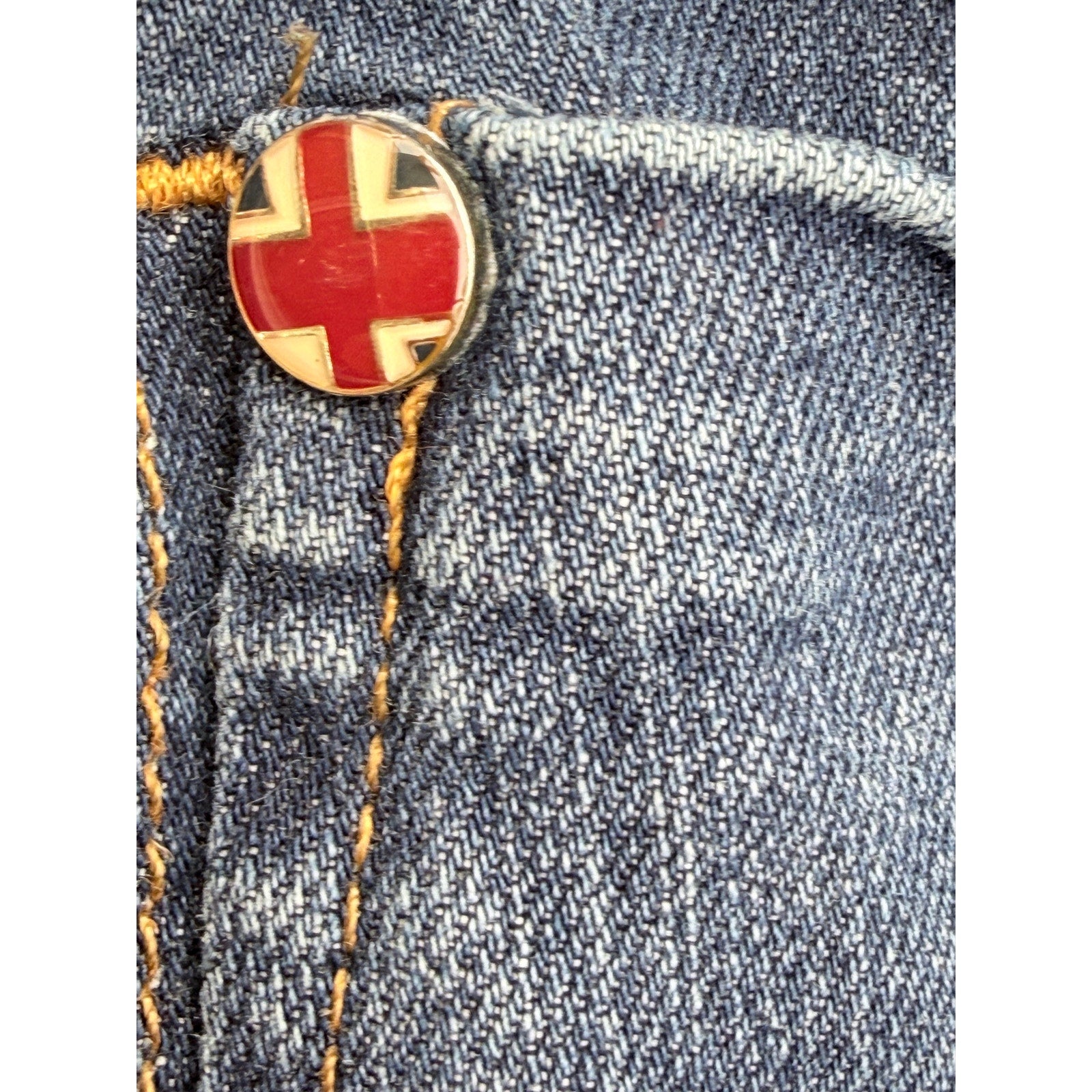 Hudson Jeans Mens 32 Blue Bootcut Stretch Denim Pants Flap Pocket