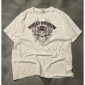 Vintage Harley-Davidson Wisconsin Skull T-Shirt XL Oconomowoc WI Cream