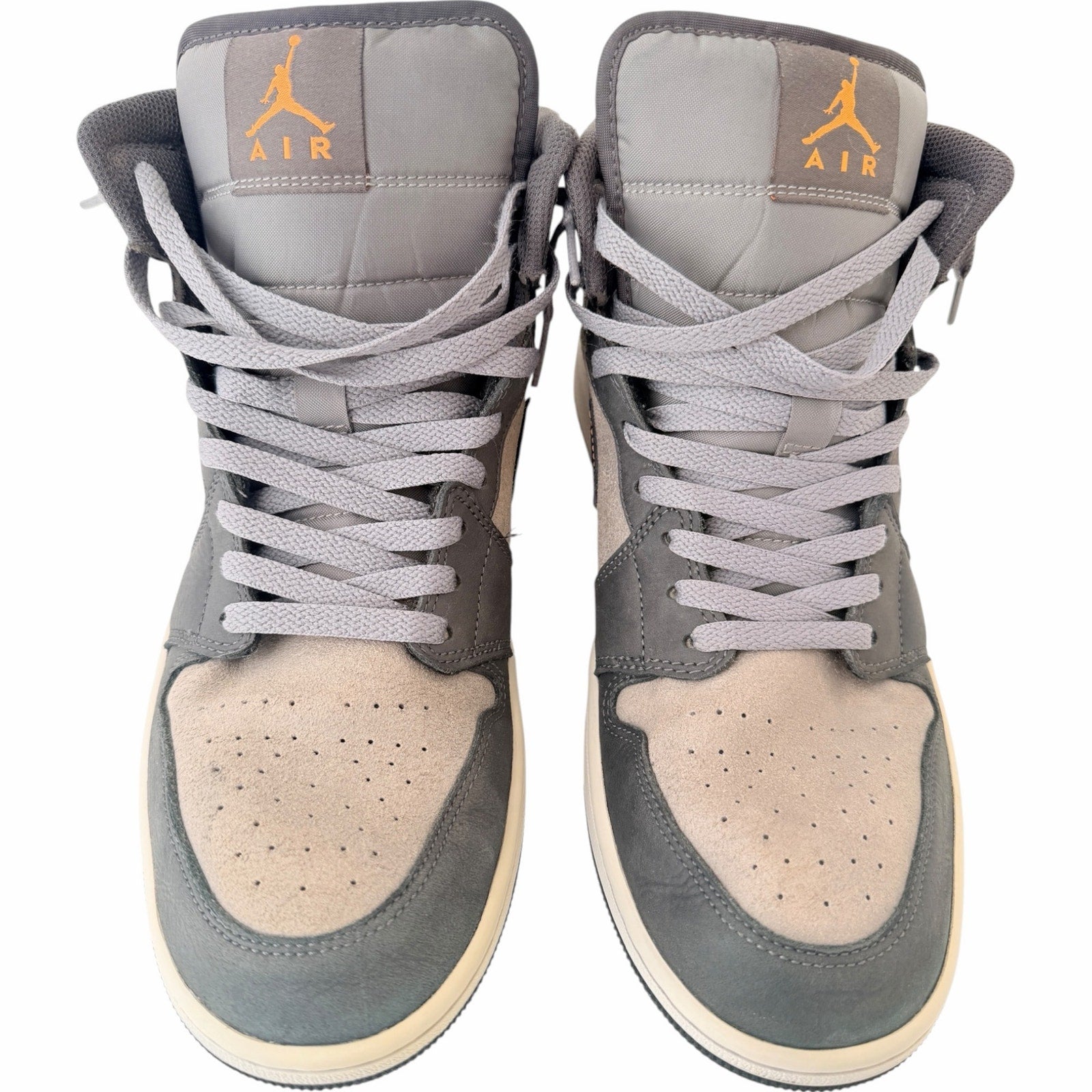 Nike Air Jordan 1 Mid SE Night Stadium Mens Size 13 Gray Black Sneakers