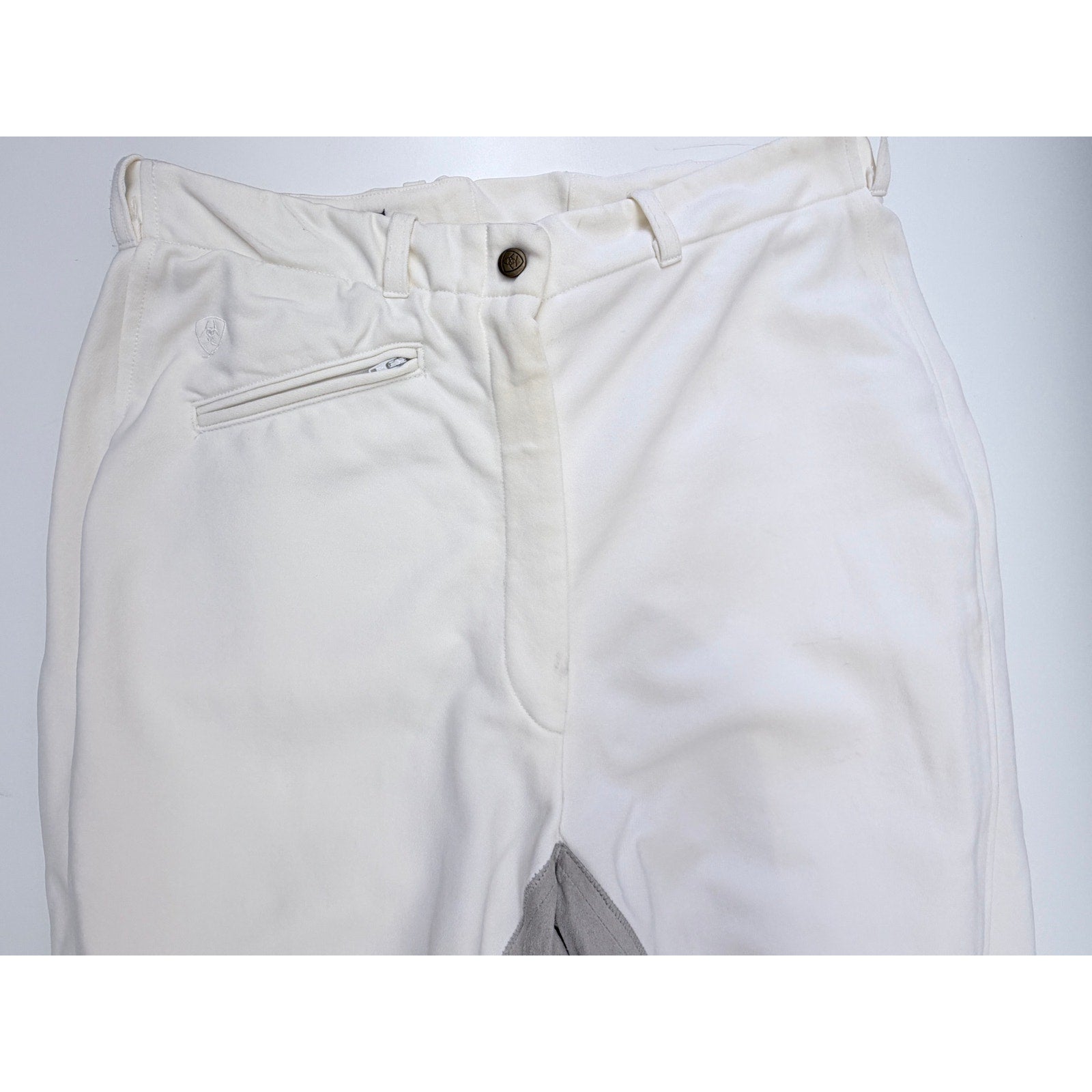 Ariat Riding Pants Mens 34L White Equestrian Breeches Knee Patch Horseback Pants