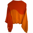 Nike Women's Color Clash Fleece Cropped Sweatshirt Medium Orange - product photo 2