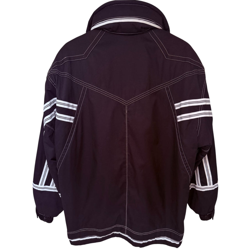 Descente Men's Black Colorblock Full-Zip Hooded Jacket — back view