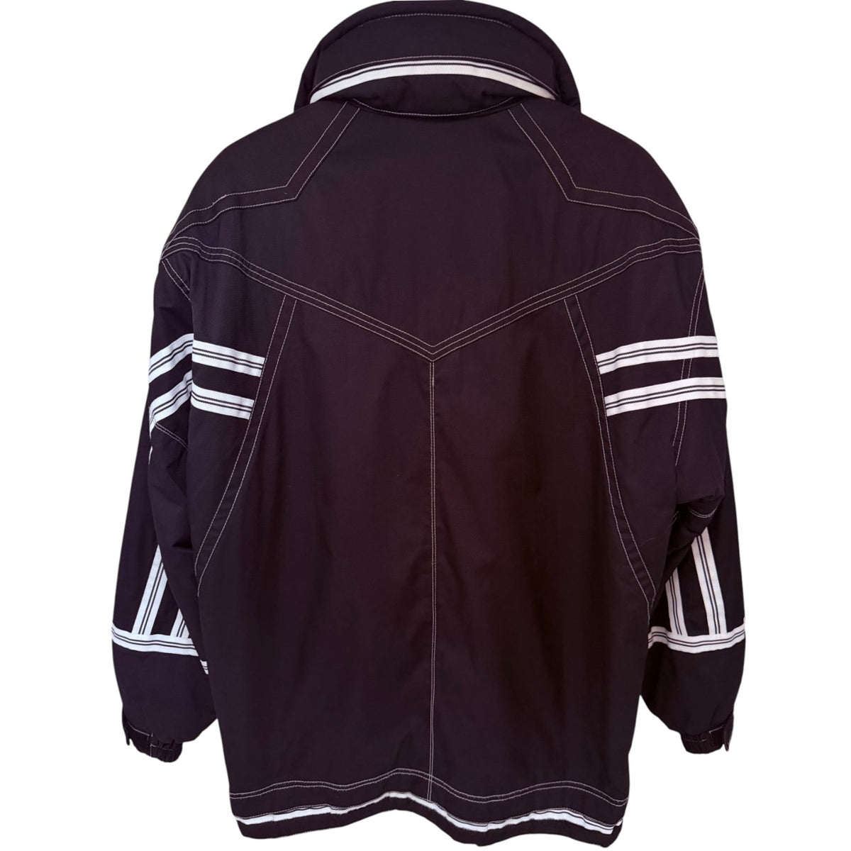 Descente Men's Black Colorblock Full-Zip Hooded Jacket — back view