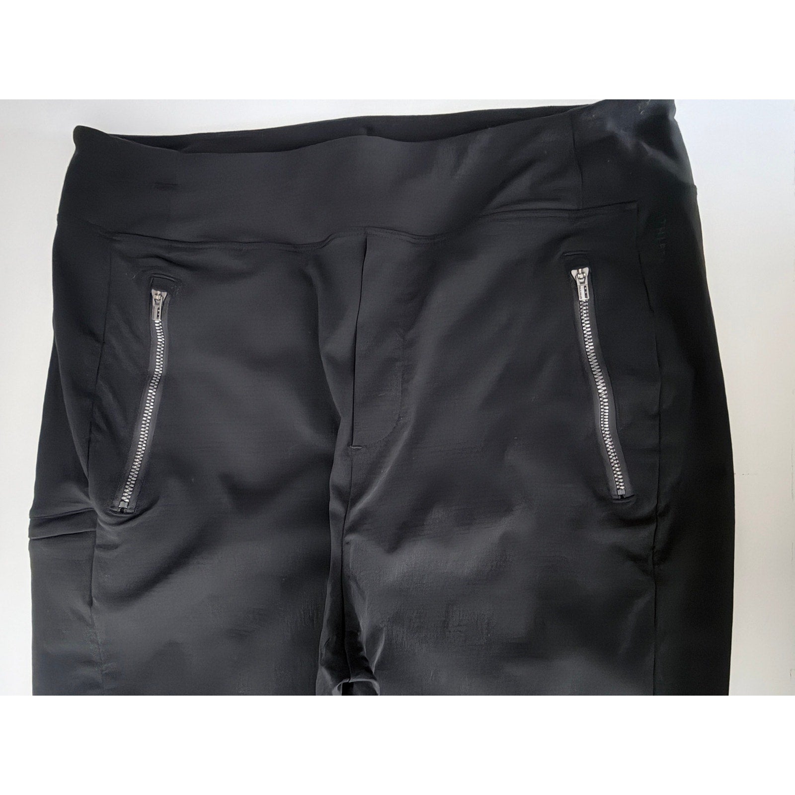 Athleta Womens Medium Black Athletic Pants Zip Pocket Tapered Stretch