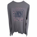 Burton Long Sleeve Graphic T Shirt Womens Small Gray Surf Snowboard Cotton