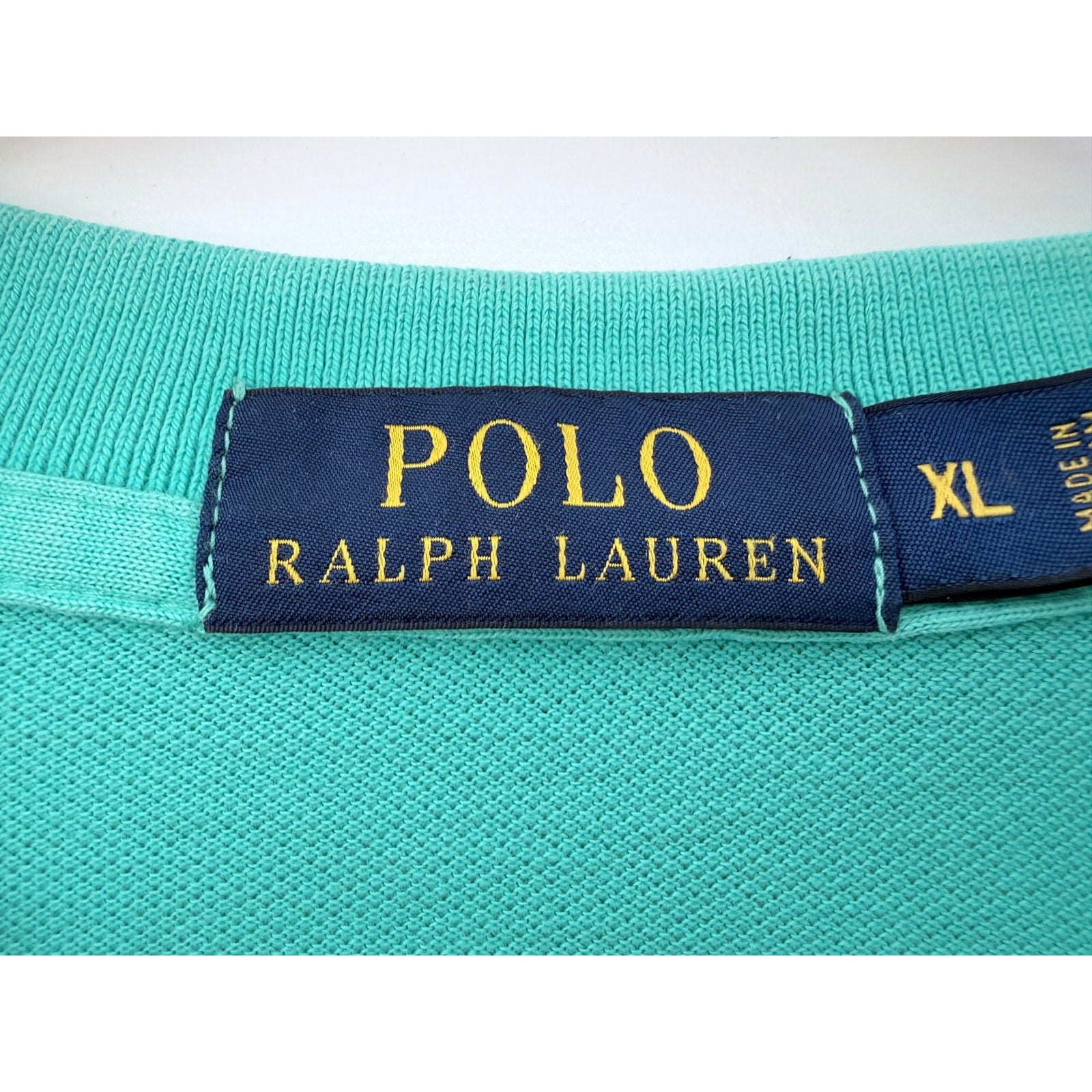 Polo Ralph Lauren Polo Shirt Mens XL Mint Green Purple Pony Short Sleeve