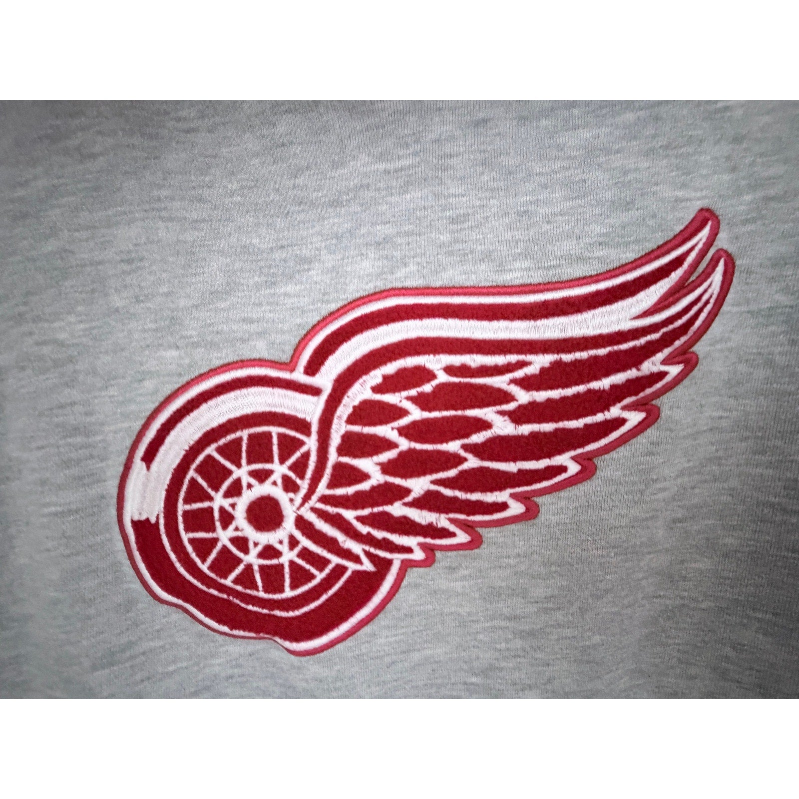 Detroit Red Wings Hoodie Mens Large Gray NHL Pullover Sweatshirt