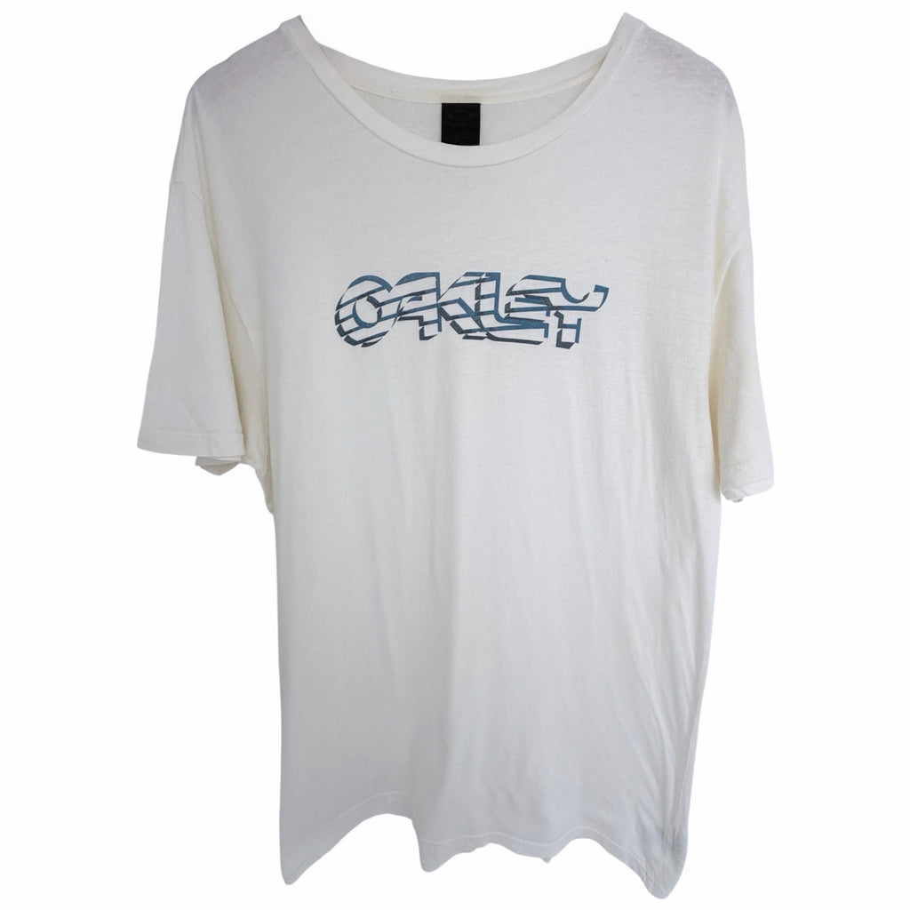 Oakley Graphic T Shirt Mens Size XL White Logo Short Sleeve