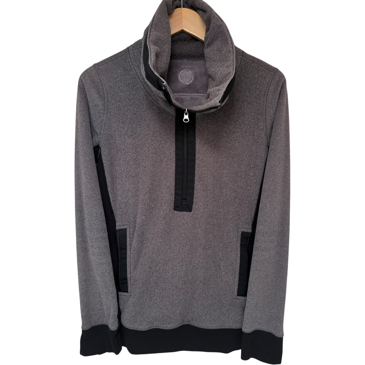 Lululemon Women's Gray Colorblock Hooded Hoodie — front view