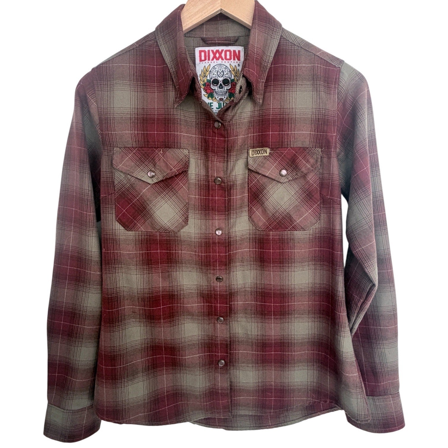 Dixxon The Juarez Flannel Shirt Womens Small Plaid Snap Front